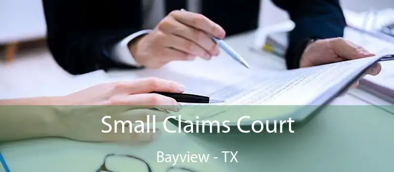  Small Claims Court Bayview - TX