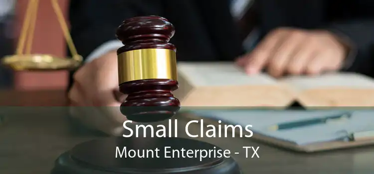 Small Claims Mount Enterprise - TX